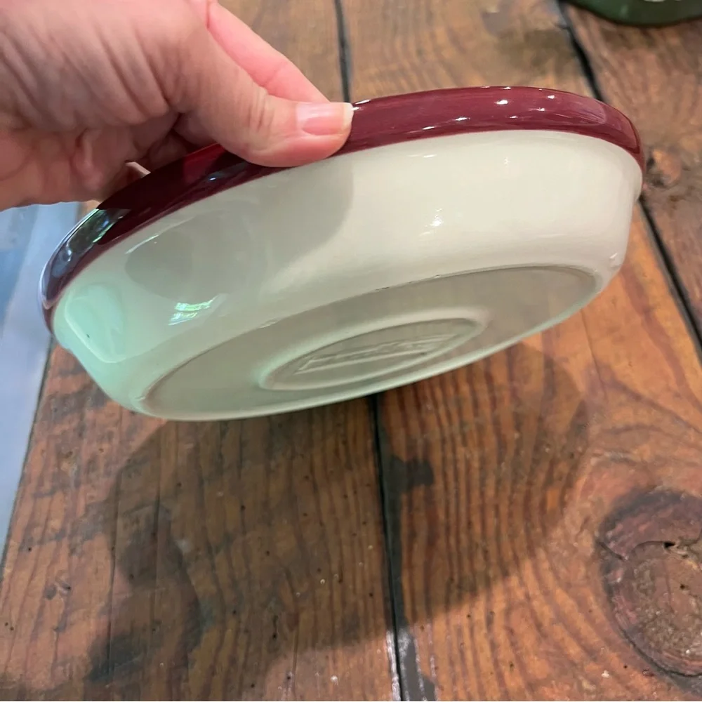Hartstone Cherry Design Ceramic quiche pie baking dish 10